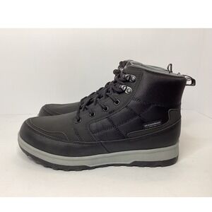 Men's Weatherproof Memory Foam Lace up Boot Size 8 Black NIB